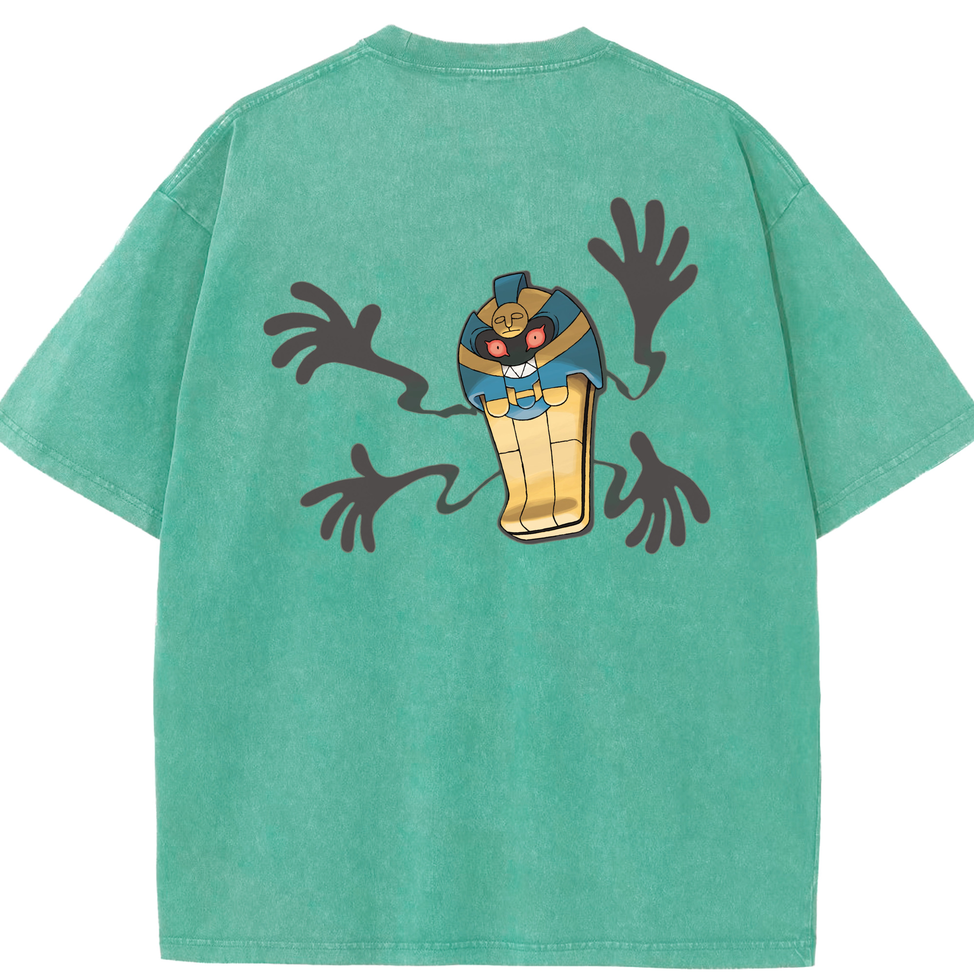 （画像用） ポケットモンスター Pokémon 綿100% ヴィンテージ風 半袖Tシャツ（背面プリント）